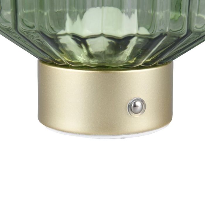 Messing oplaadbare tafellamp retro, Tamer, 2W, 3000K LED, met touchdimmer
