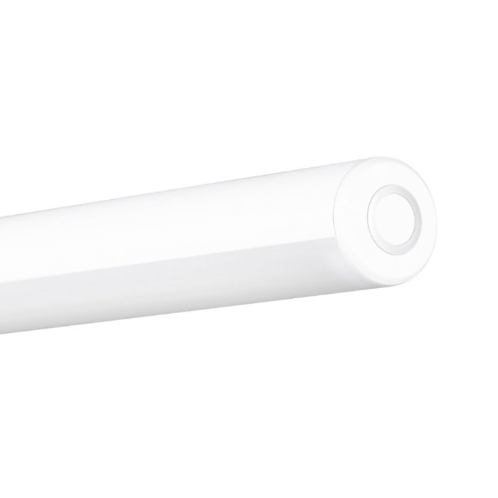 Witte klemlamp modern, Rommert, 5W, warm tot koud wit verstelbare LED, met touchdimmer