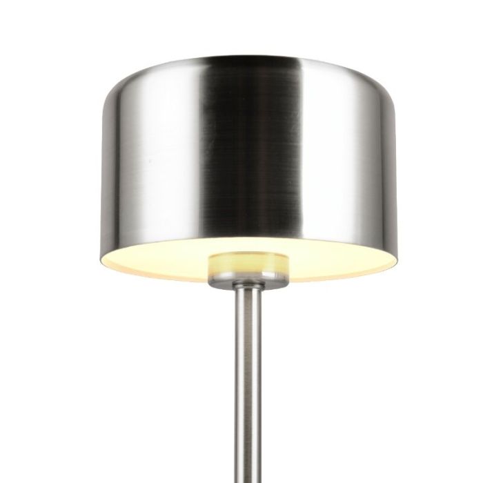 Nikkelen oplaadbare tafellamp modern, Dustin, 1W, 3000K LED, met touchdimmer