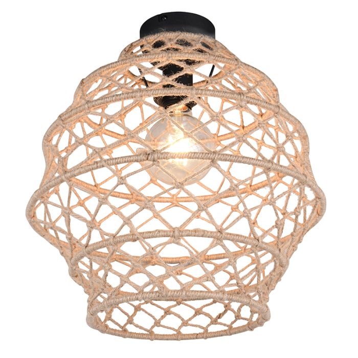 Bruine plafondlamp landelijk, Liduina