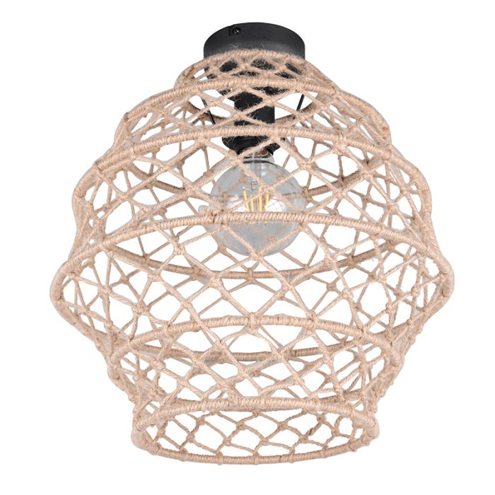 Bruine plafondlamp landelijk, Liduina