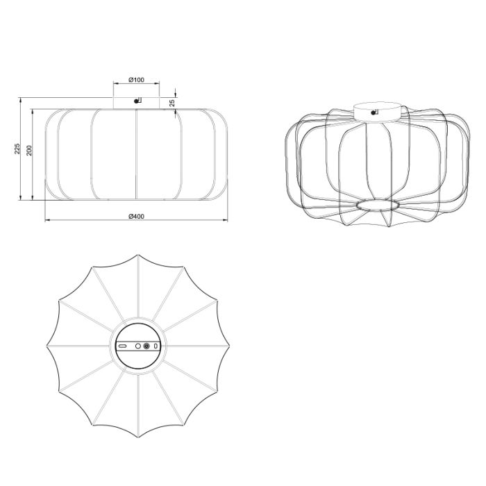 Witte plafondlamp modern, Metehan