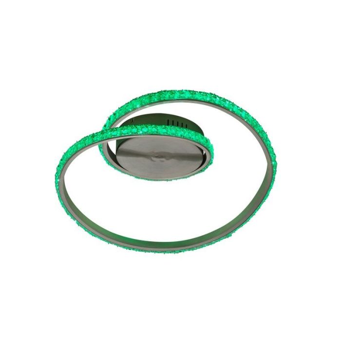 Zilveren plafonniere Salim, metaal, modern, 19 watt