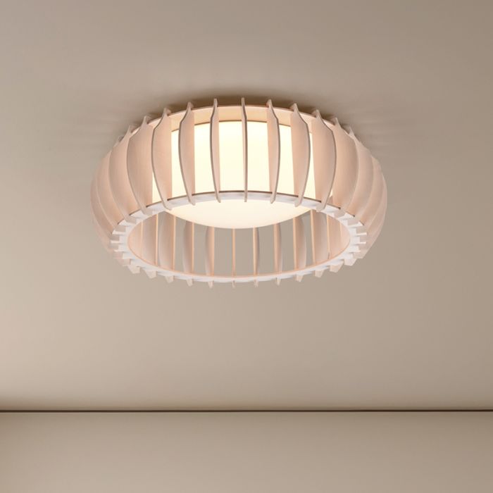 Moderne plafonniere Bilge, wit, kunststof, geïntegreerde LED