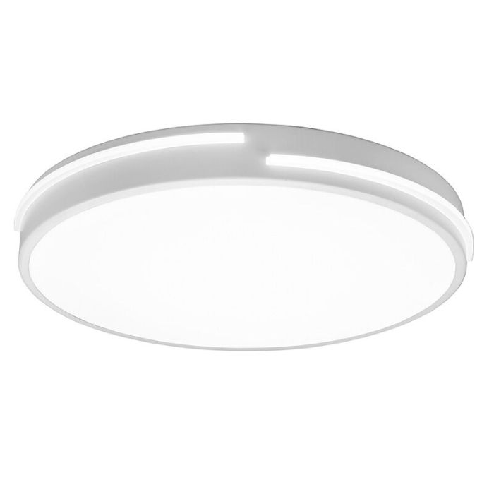 Witte plafonnière modern, Fadi, 24W, warm tot koud wit verstelbare LED, met afstandsbediening