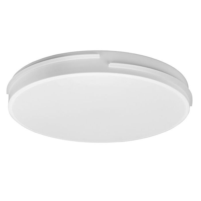 Witte plafonnière modern, Fadi, 24W, warm tot koud wit verstelbare LED, met afstandsbediening
