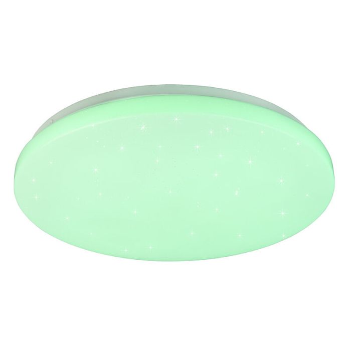 Witte plafonnière modern, Catherina, 18W, RGBW LED, met afstandsbediening