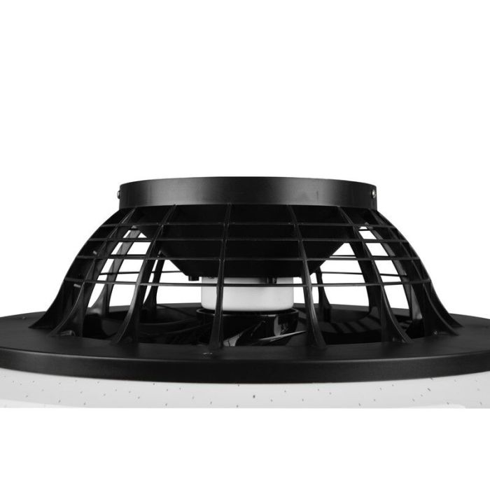 Zwarte plafondventilator modern, Damyan, 30W, warm tot koud wit verstelbare LED, met afstandsbediening
