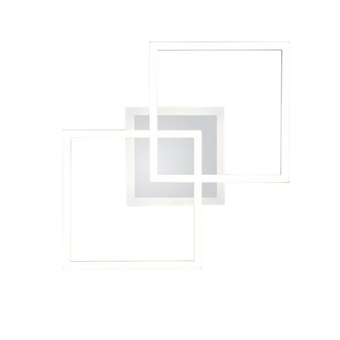 Chromen plafonnière modern, Semira, 25W, 4000K LED, 3-staps dimbaar