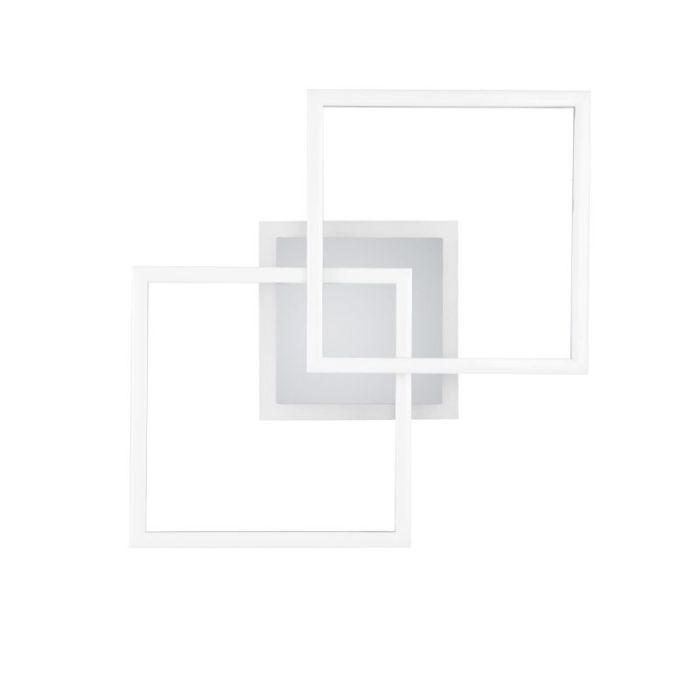 Chromen plafonnière modern, Semira, 25W, 4000K LED, 3-staps dimbaar