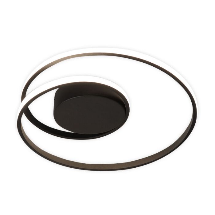 Zwarte plafonniere Sassandra, metaal, modern, 22 watt