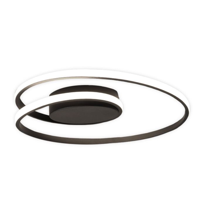 Zwarte plafonniere Sassandra, metaal, modern, 22 watt