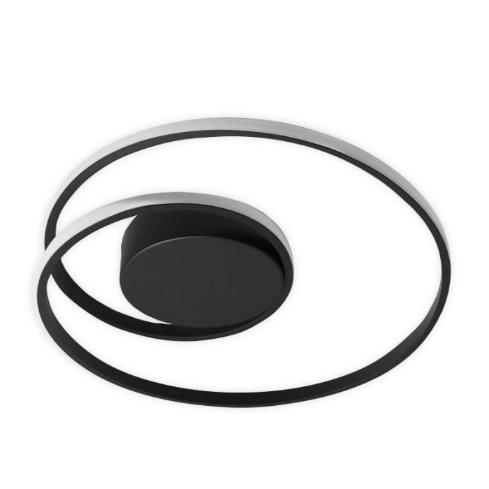 Zwarte plafonniere Sassandra, metaal, modern, 22 watt