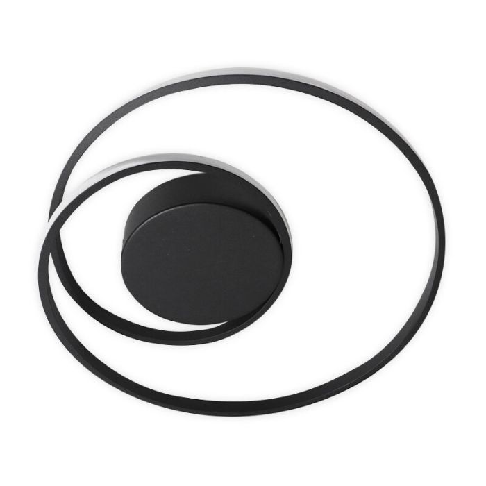 Zwarte plafonniere Sassandra, metaal, modern, 22 watt