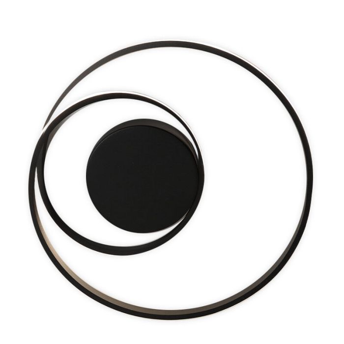 Zwarte plafonniere Sassandra, metaal, modern, 22 watt