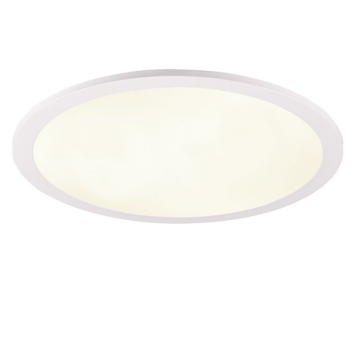 Witte plafonniere Odion, kunststof, modern, 20 watt