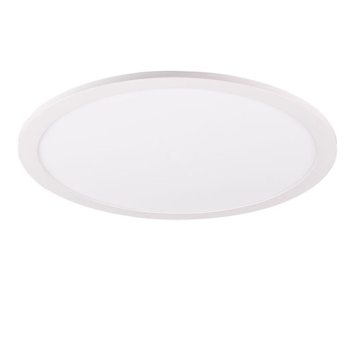 Witte plafonniere Odion, kunststof, modern, 20 watt
