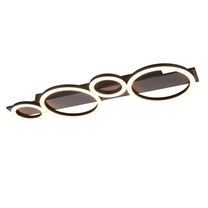 Zwarte plafondlamp design, Ishaan, 26,5W, 3000K LED