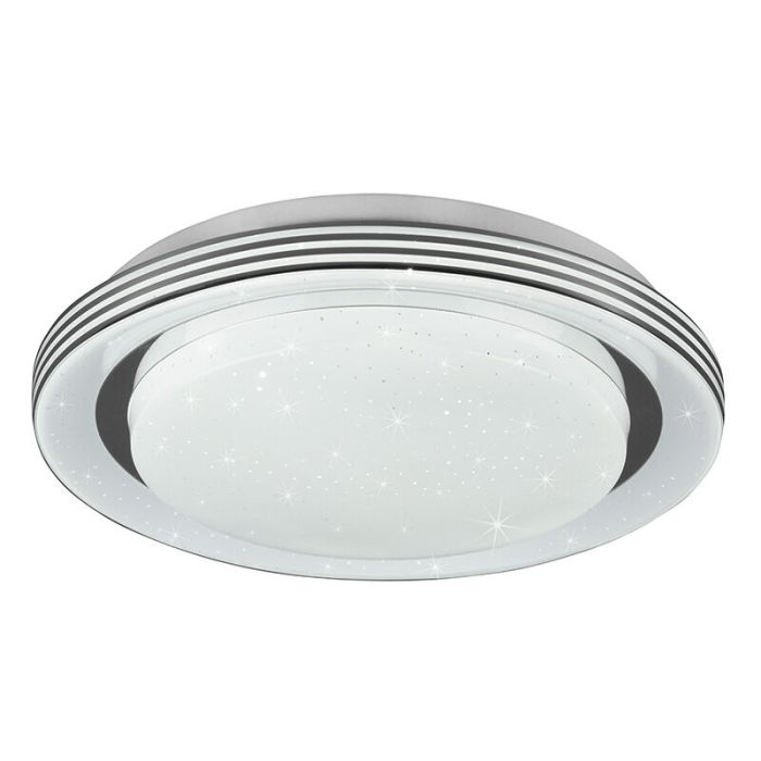 Witte plafonnière modern, Alpha, 10,5W, warm tot koud wit verstelbare LED, met afstandsbediening