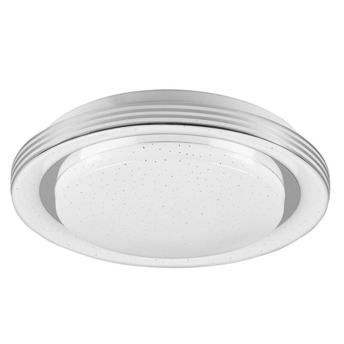 Witte plafonnière modern, Alpha, 10,5W, warm tot koud wit verstelbare LED, met afstandsbediening
