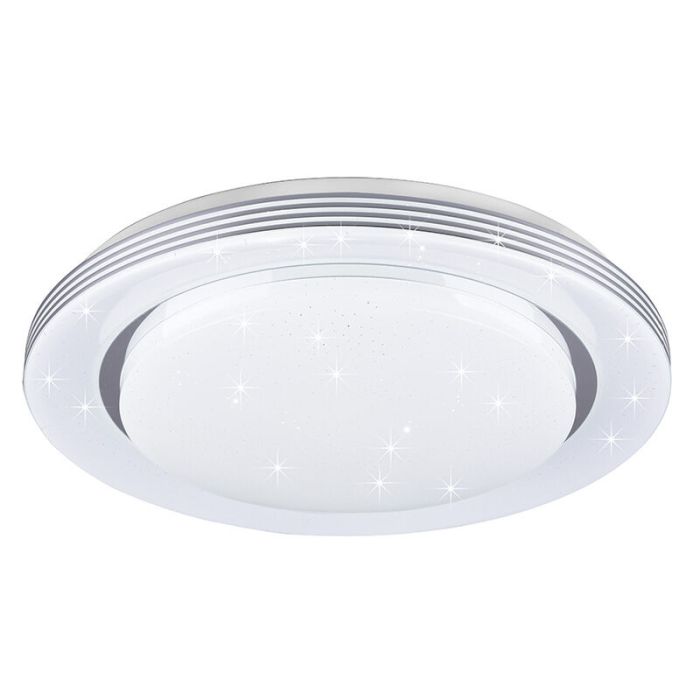 Witte plafonnière modern, Alpha, 22,5W, warm tot koud wit verstelbare LED, met afstandsbediening