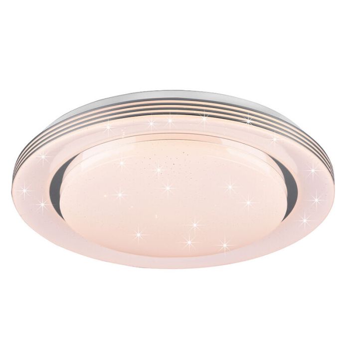 Witte plafonnière modern, Alpha, 22,5W, warm tot koud wit verstelbare LED, met afstandsbediening