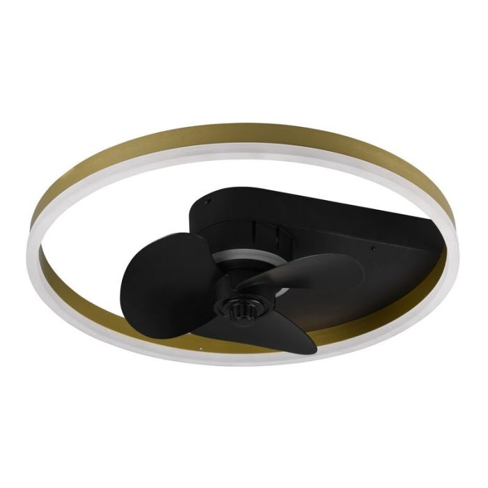Zwarte plafondventilator Medy, metaal, modern, 30w, warm tot koud wit verstelbare LED