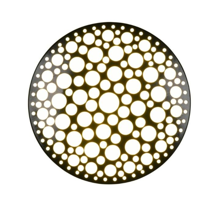 Zwarte plafonnière kunststof, Wing, 11W, 3000K LED