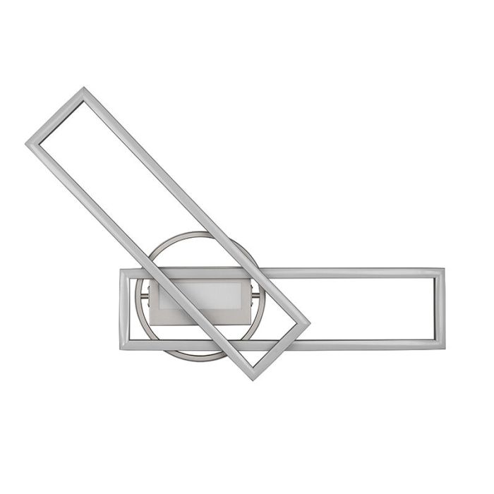 Nikkelen plafonnière modern, Jadon, 30W, warm tot koud wit verstelbare LED