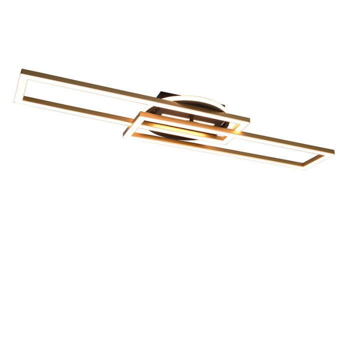 Messing plafonnière modern, Jadon, 30W, warm tot koud wit verstelbare LED