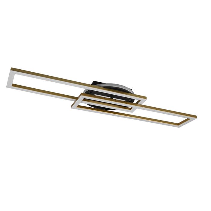 Messing plafonnière modern, Jadon, 30W, warm tot koud wit verstelbare LED