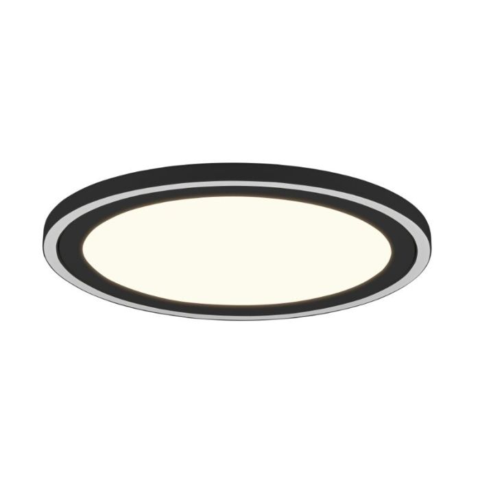 Zwarte plafonnière modern, Mirko, 20W, 3000K LED