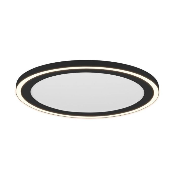 Zwarte plafonnière modern, Mirko, 20W, 3000K LED