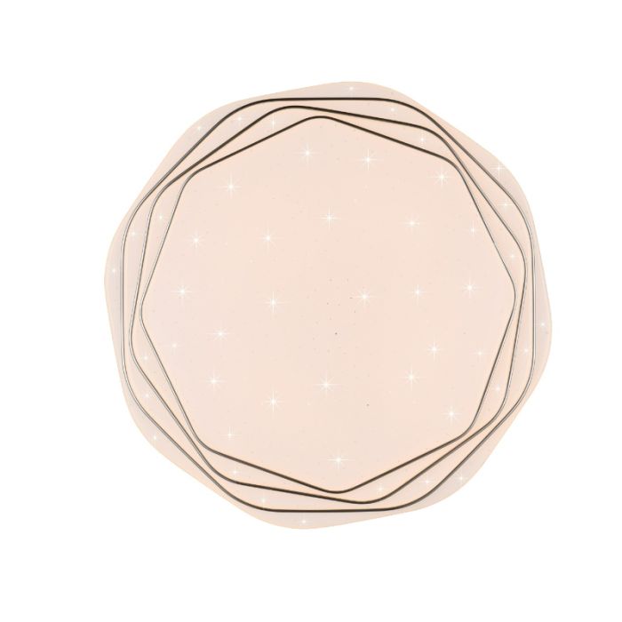Witte plafonnière modern, Ouafa, 22W, warm tot koud wit verstelbare LED, met afstandsbediening