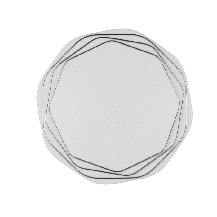Witte plafonnière modern, Ouafa, 22W, warm tot koud wit verstelbare LED, met afstandsbediening