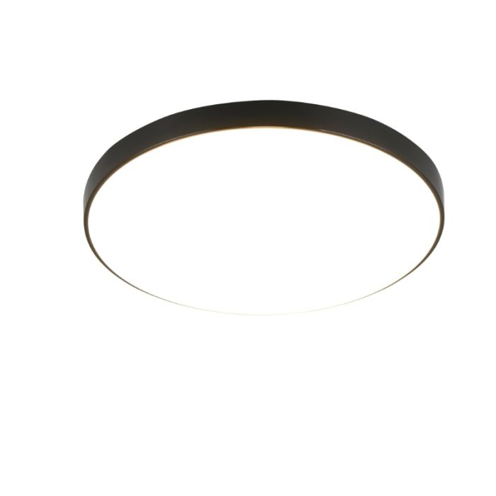Zwarte plafonnière kunststof, Sharde, 18W, 4000K LED, IP44