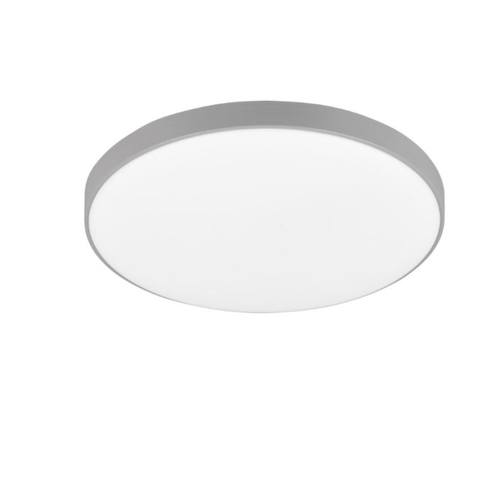 Grijze plafonnière kunststof, Sharde, 18W, 4000K LED, IP44