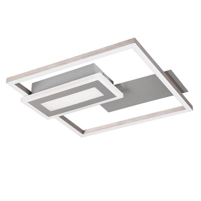 Nikkelen plafonnière design, Shun, 22W, 3000K LED