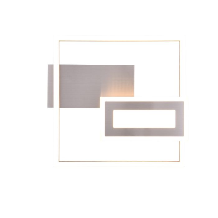 Nikkelen plafonnière design, Shun, 22W, 3000K LED