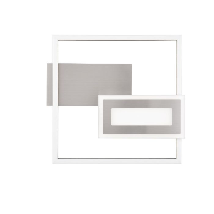 Nikkelen plafonnière design, Shun, 22W, 3000K LED