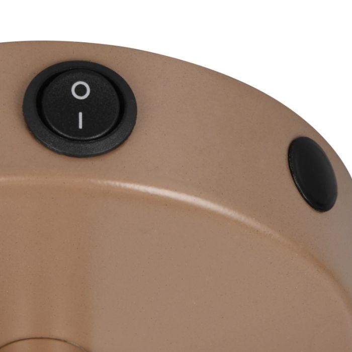 Bruine wandspot modern, Delana, met schakelaar