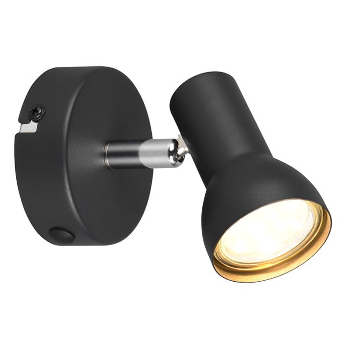 Zwarte wandspot modern, Sabrin