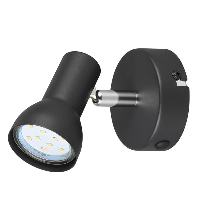 Zwarte wandspot modern, Sabrin