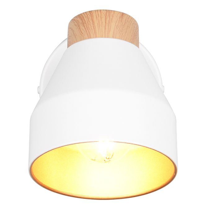 Witte wandspot modern, Riette, met schakelaar
