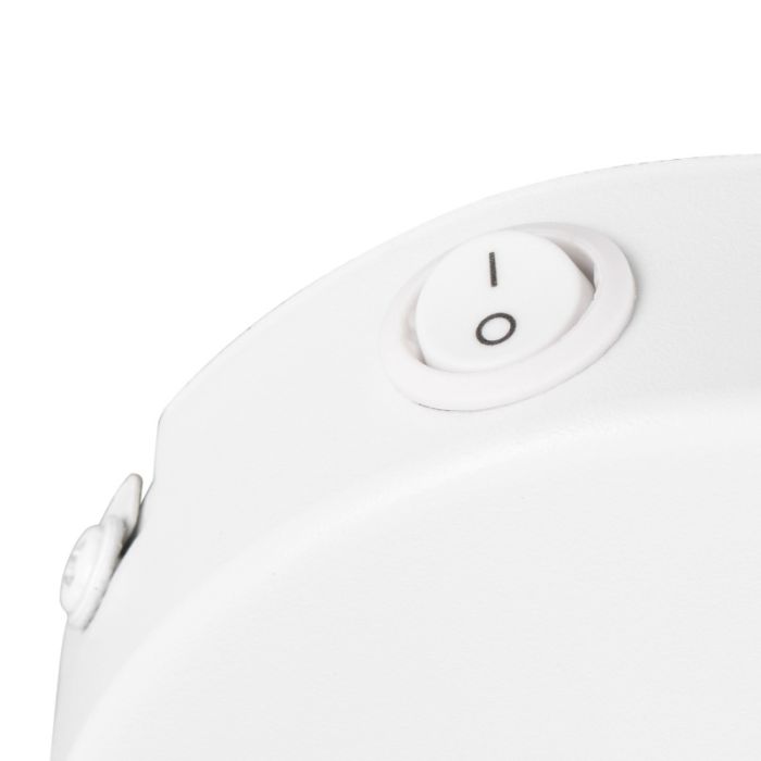 Witte wandspot modern, Riette, met schakelaar