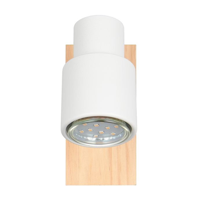 Witte wandspot modern, Rajeev, met schakelaar