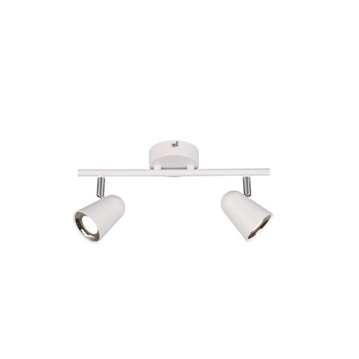 Witte plafondspot Taj, kunststof, modern, 3 watt