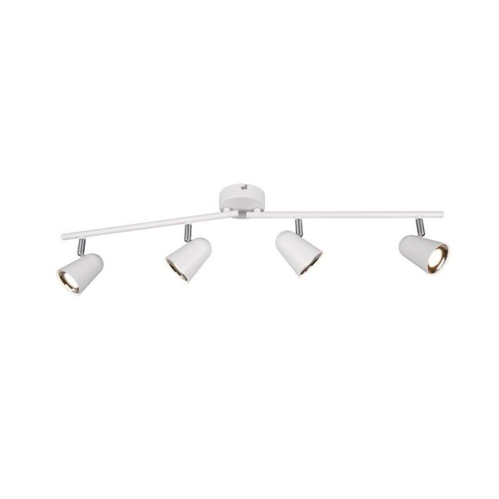 Witte plafondspot Taj, kunststof, modern, 3 watt