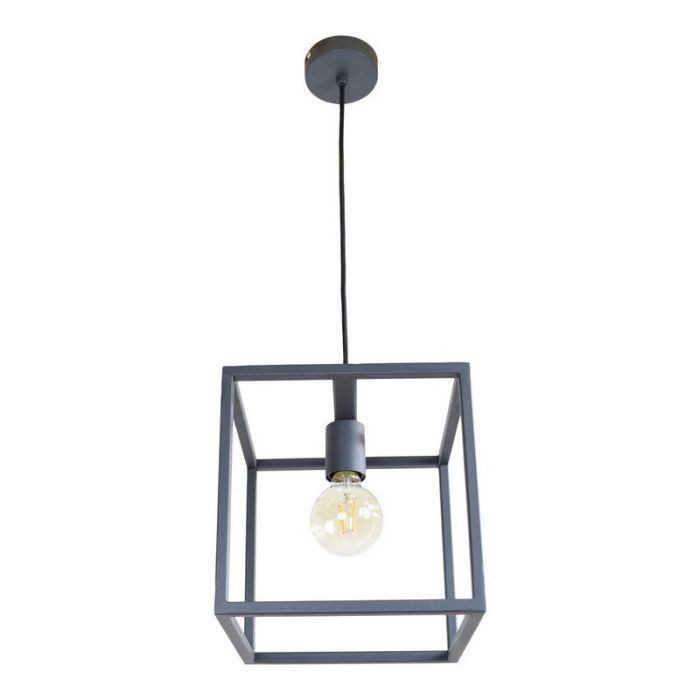 Industriële frame hanglamp Redox, Zwart