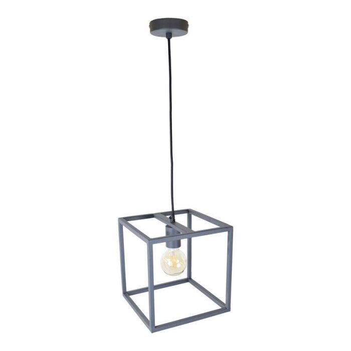 Industriële frame hanglamp Redox, Zwart